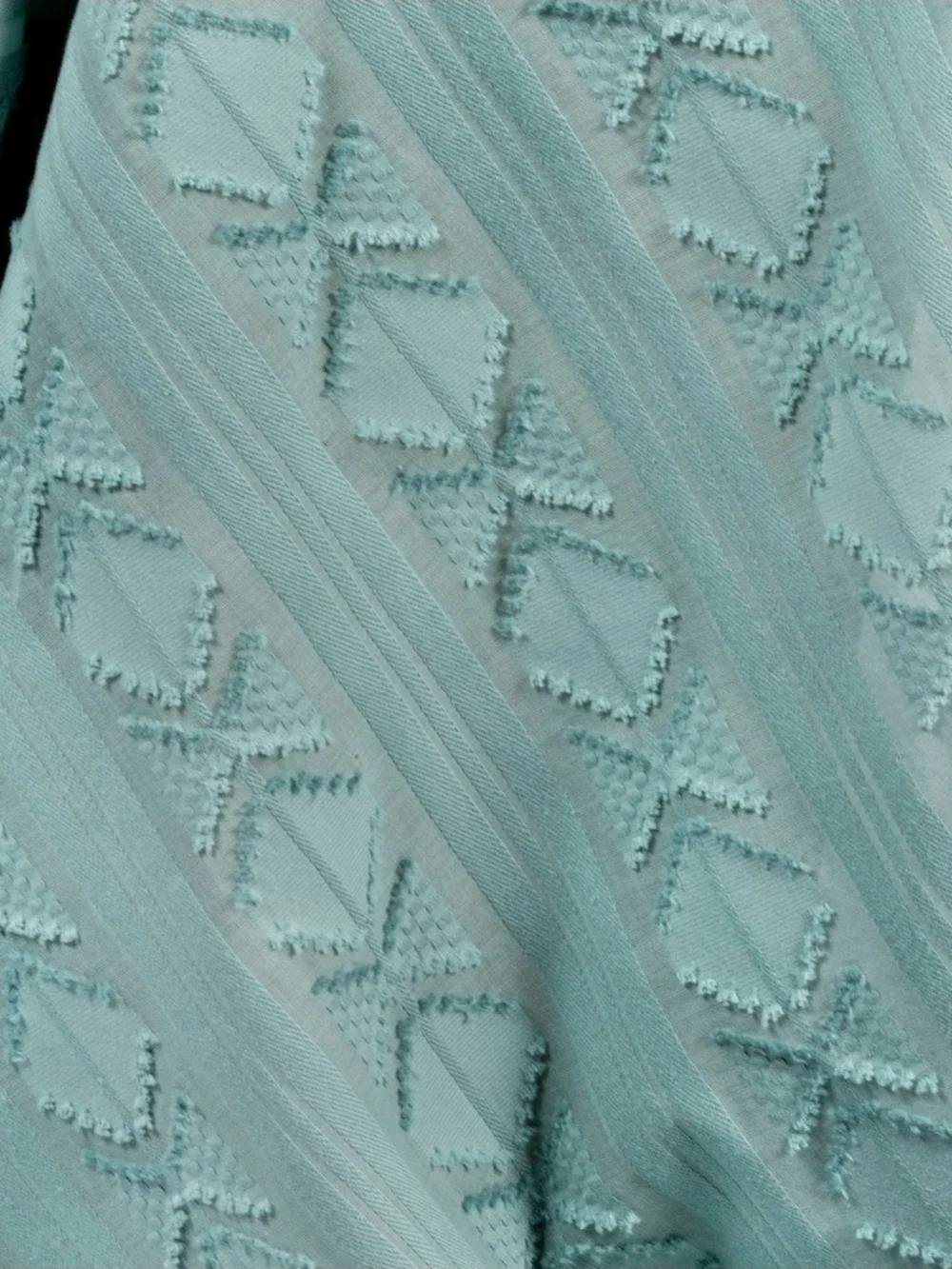 Aqua Geometric Light-Filtering Curtain Panel 54